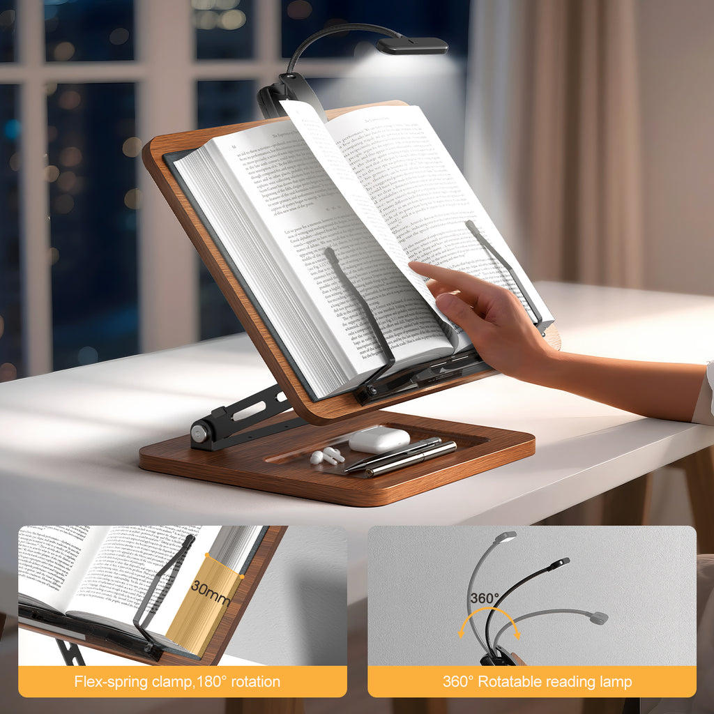 Book Stand with Light for Reading