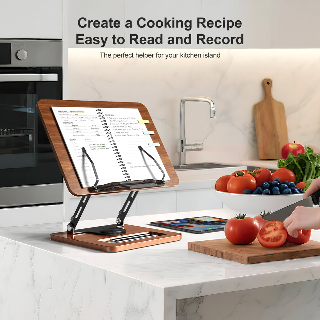 Book Stand for Reading, 360° Rotating