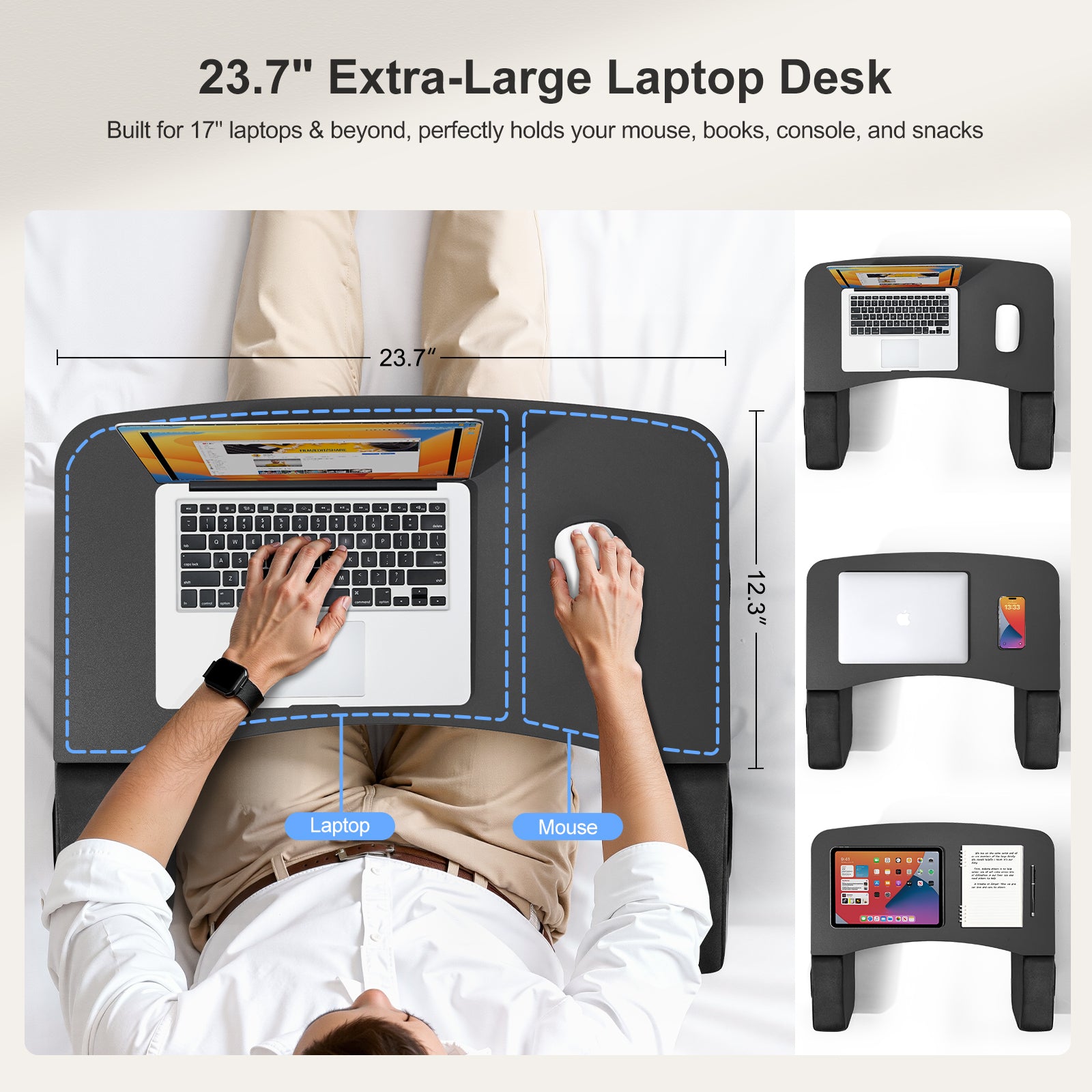Lap Desk for Adults with Arm Rests